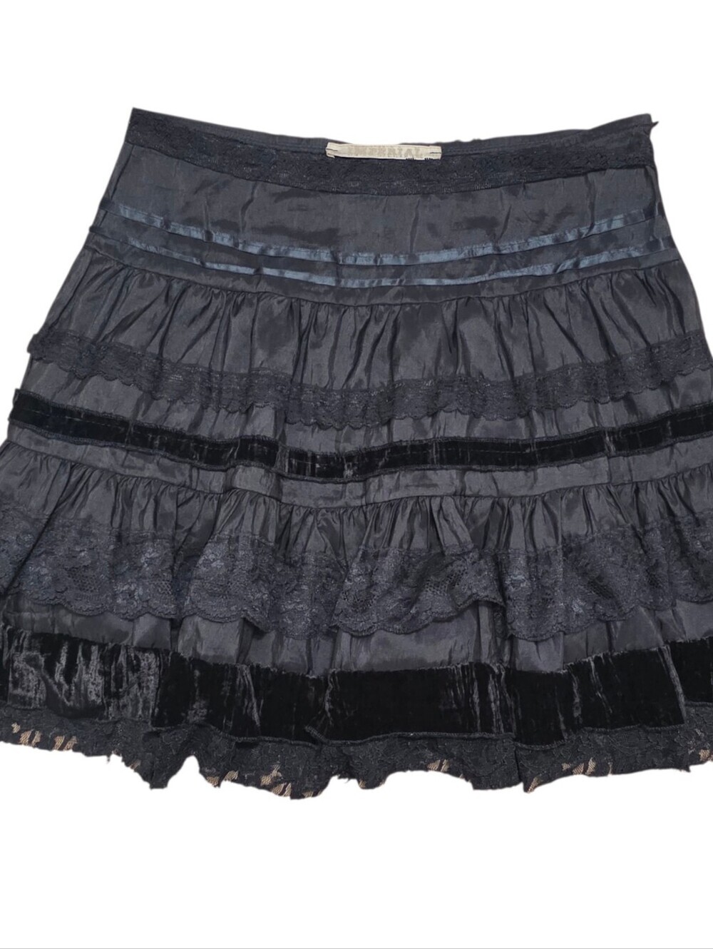 Imperial vintage euro made in Italy black velvet skirt